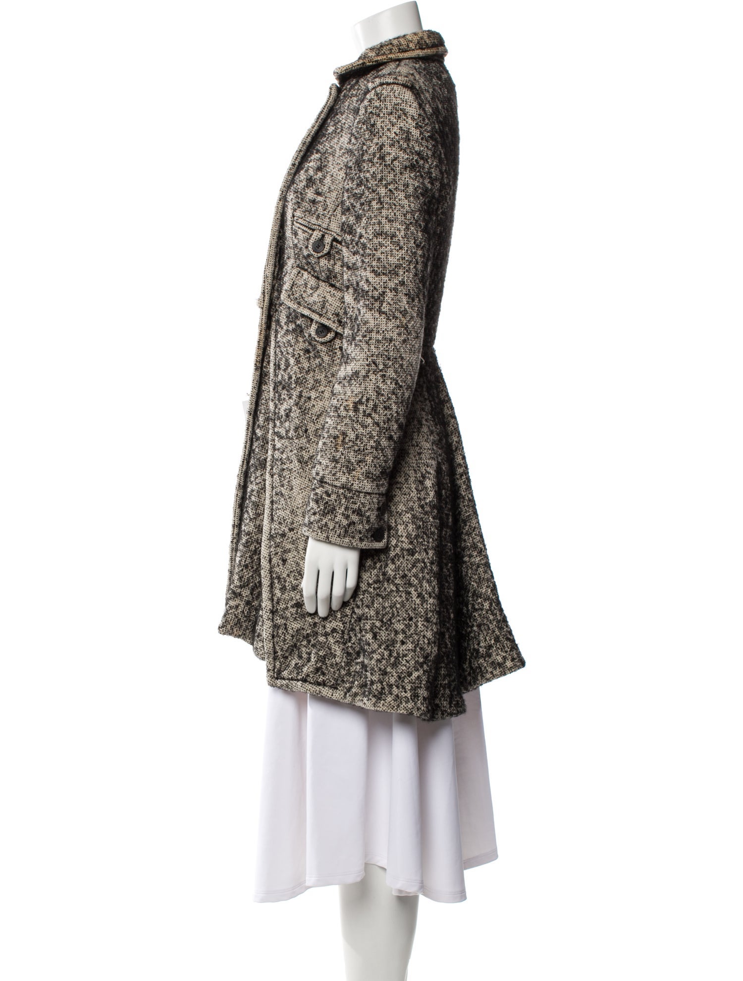 Christian Dior Wool Tweed Pattern Coat