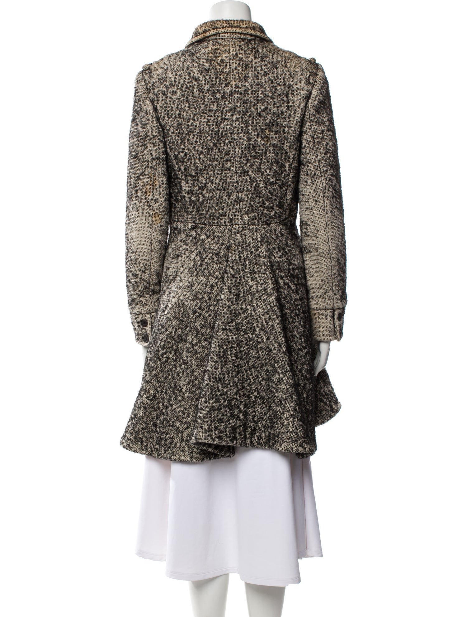 Christian Dior Wool Tweed Pattern Coat