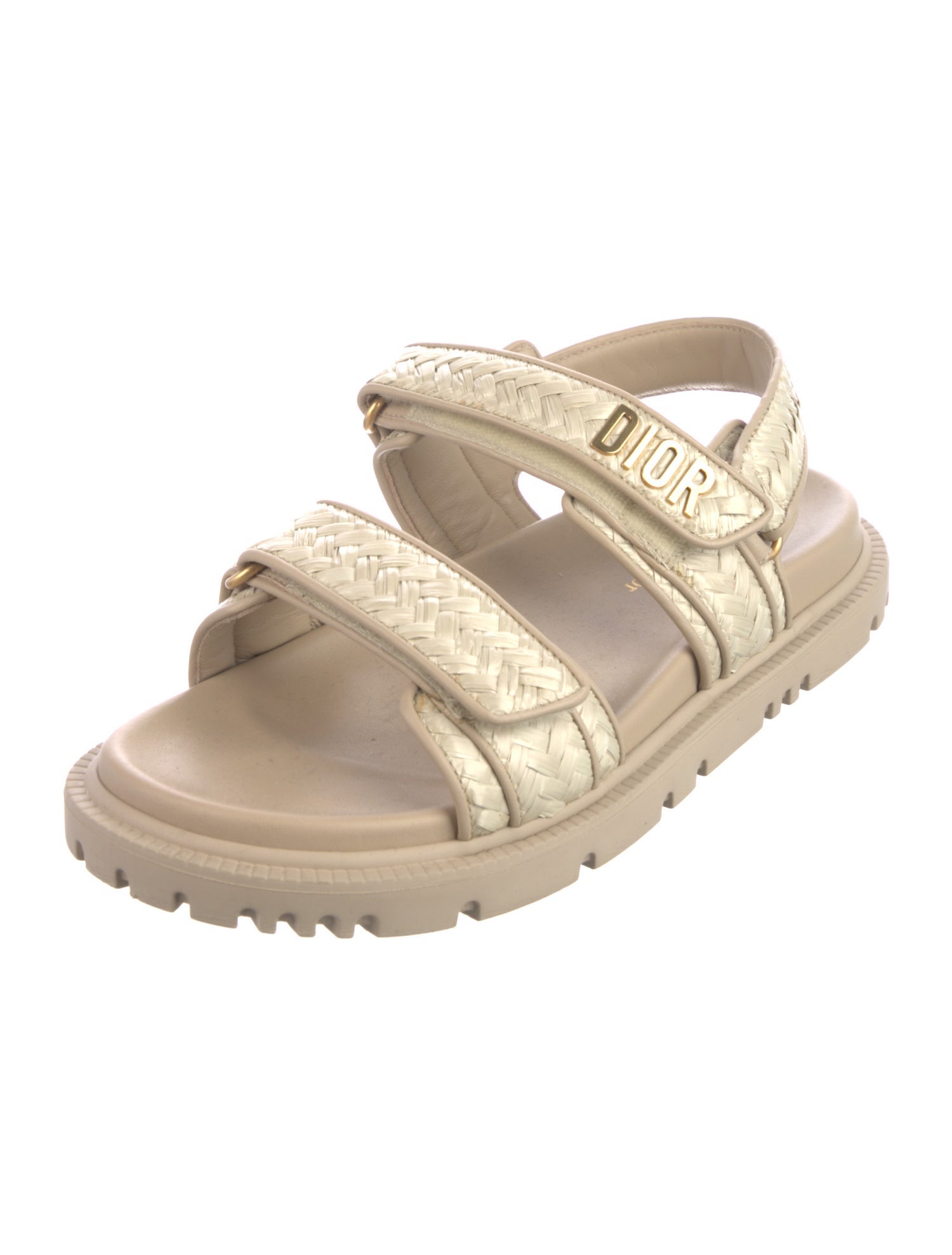 Christian Dior Raffia Slingback Sandals