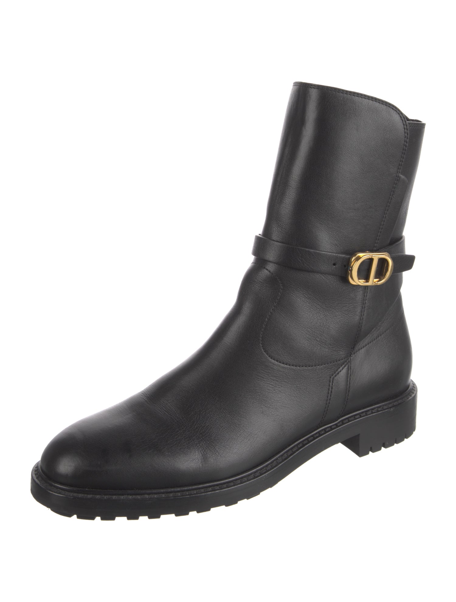 Christian Dior Leather Moto Boots