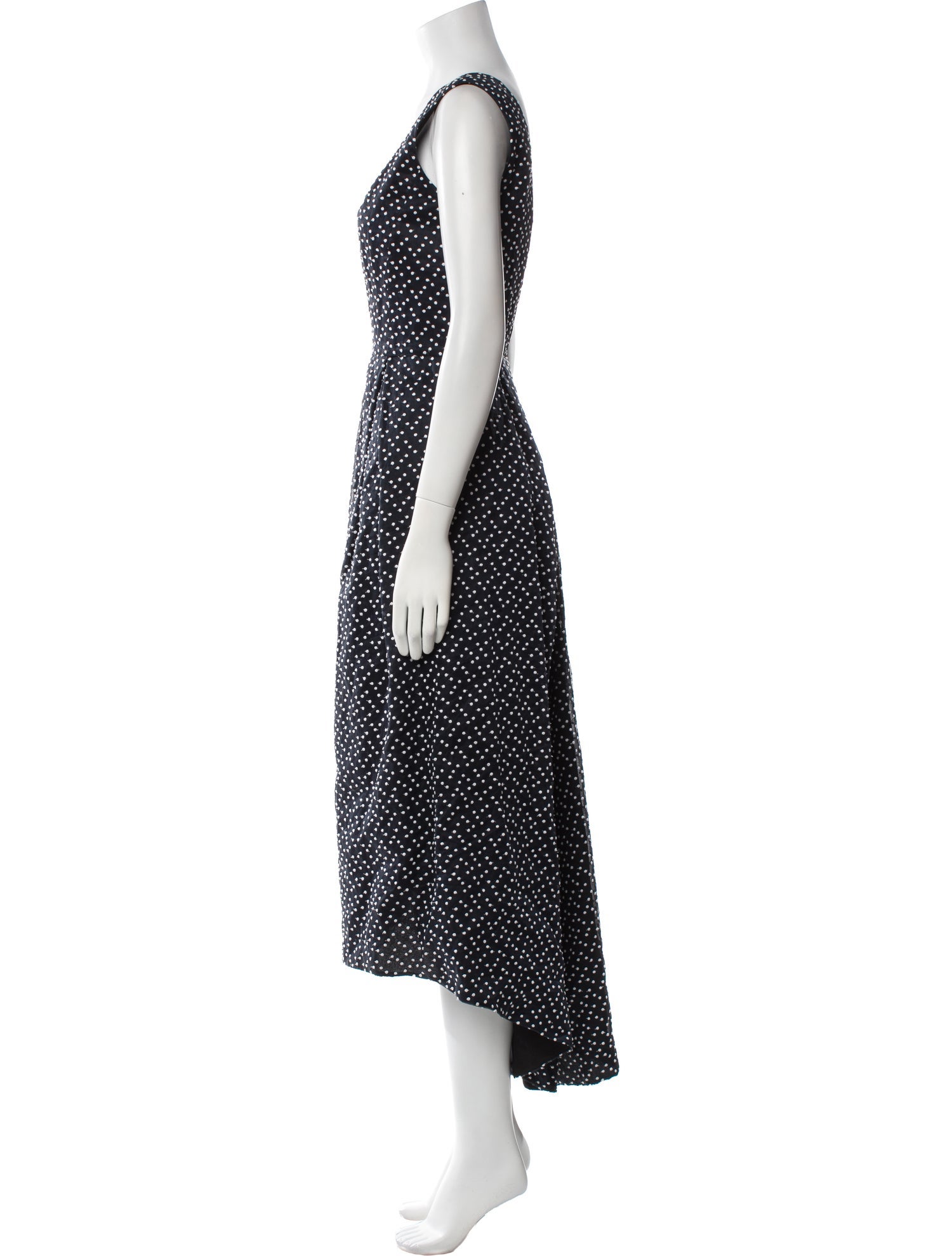 Christian Dior Polka Dot Print Long Dress w/ Tags