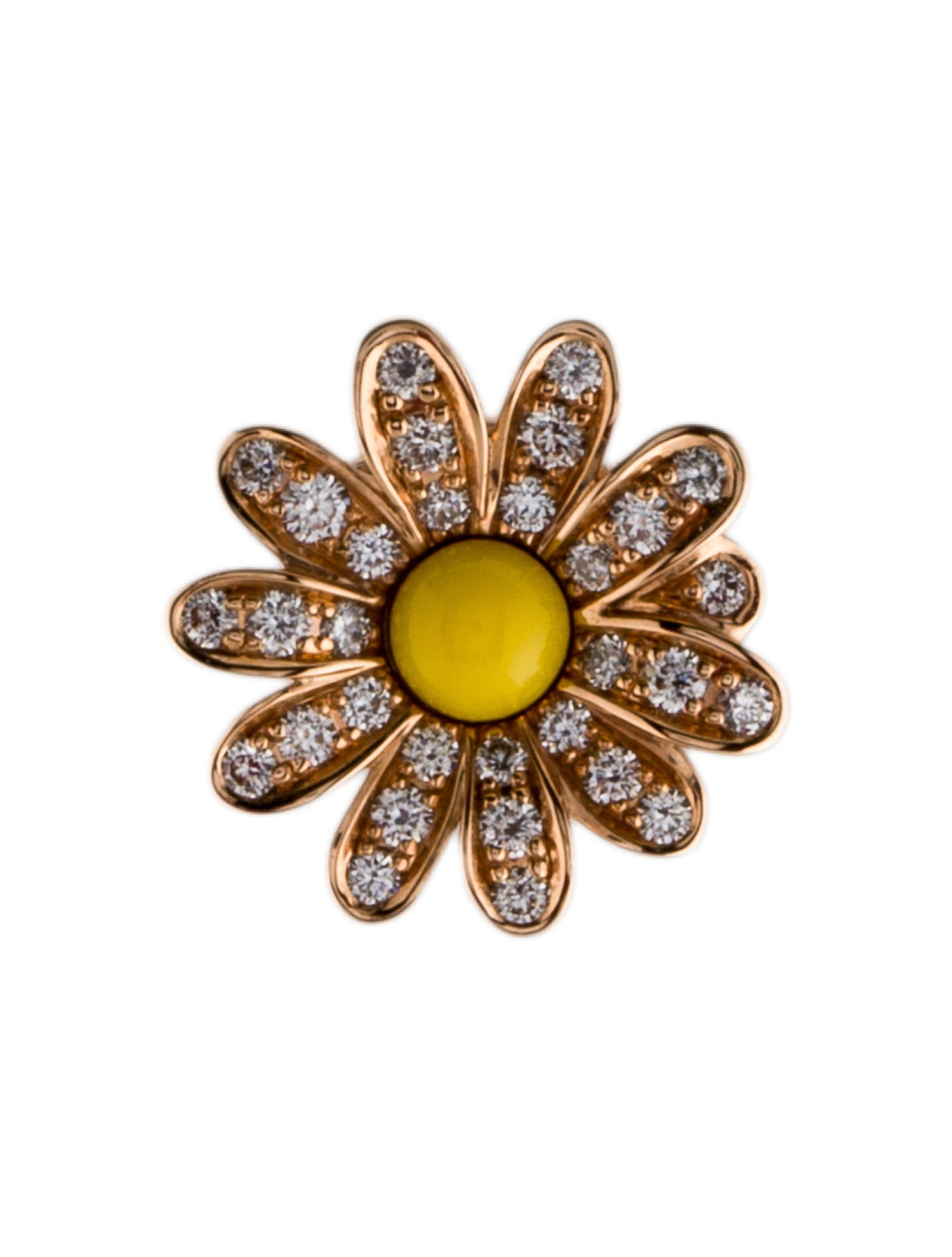 Christian Dior 18K Diamond & Lacquer Diorette Single Stud Earring