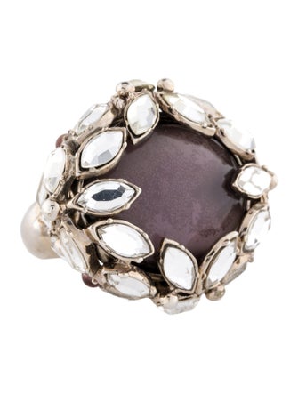 Christian Dior Crystal & Resin Cocktail Ring