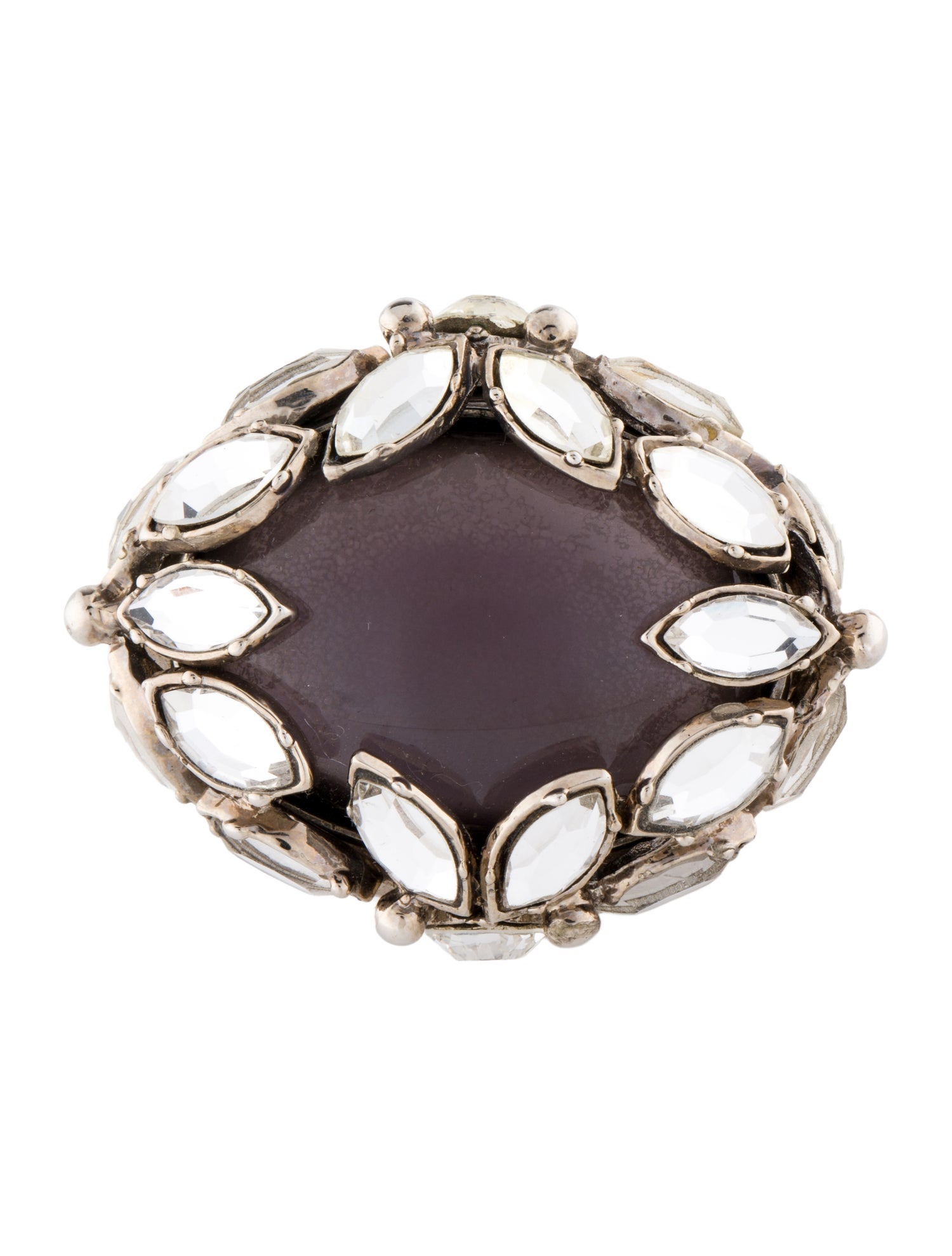 Christian Dior Crystal & Resin Cocktail Ring