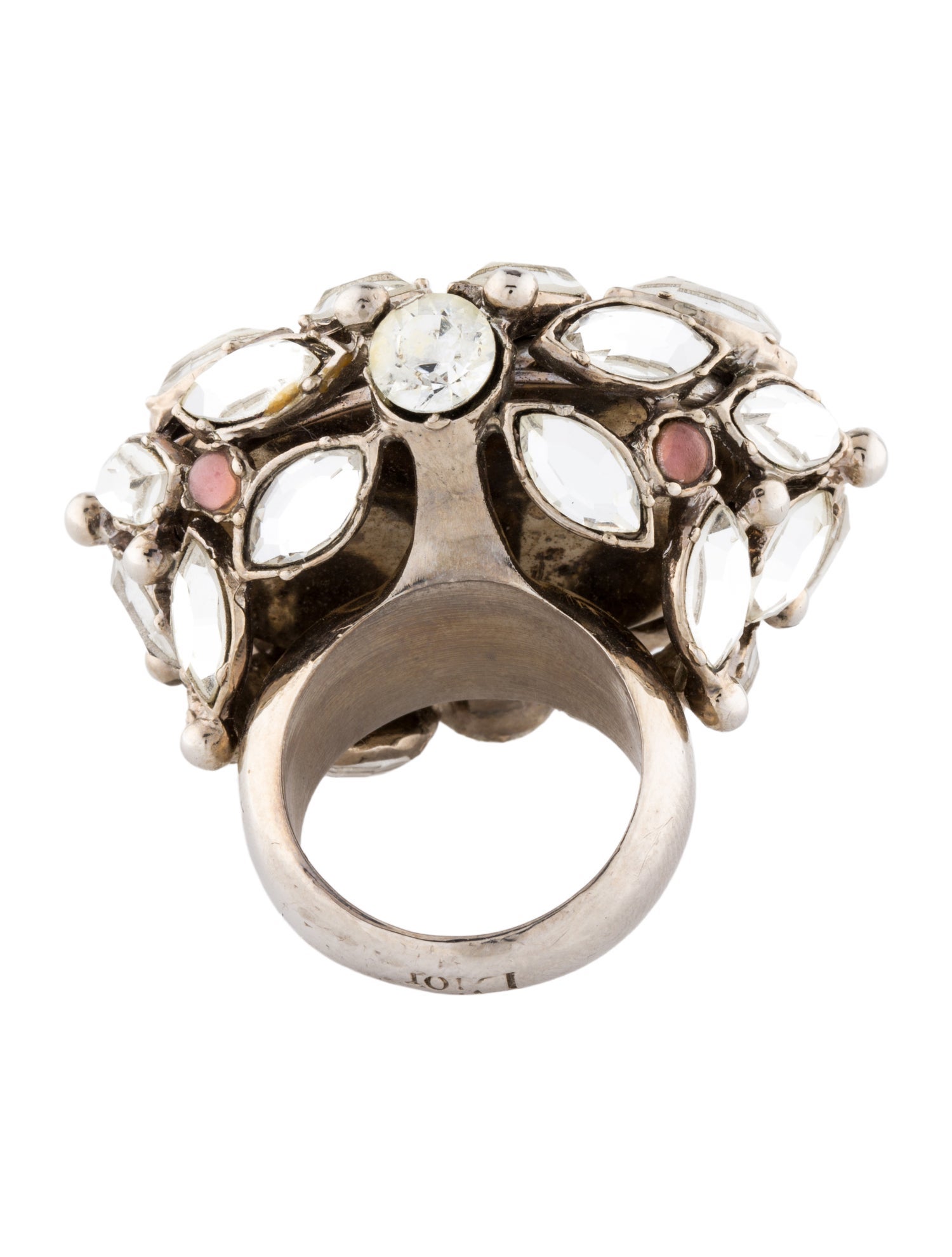 Christian Dior Crystal & Resin Cocktail Ring
