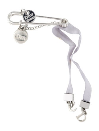 Christian Dior Logo Safety Pin Brooch