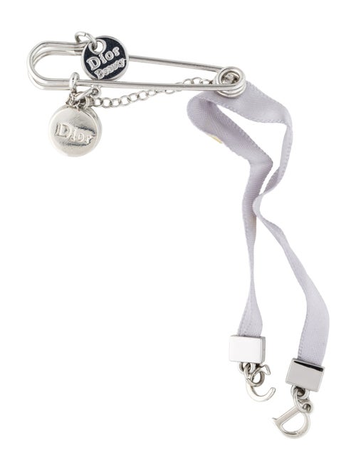 Christian Dior Logo Safety Pin Brooch