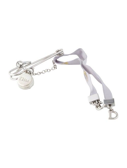 Christian Dior Logo Safety Pin Brooch