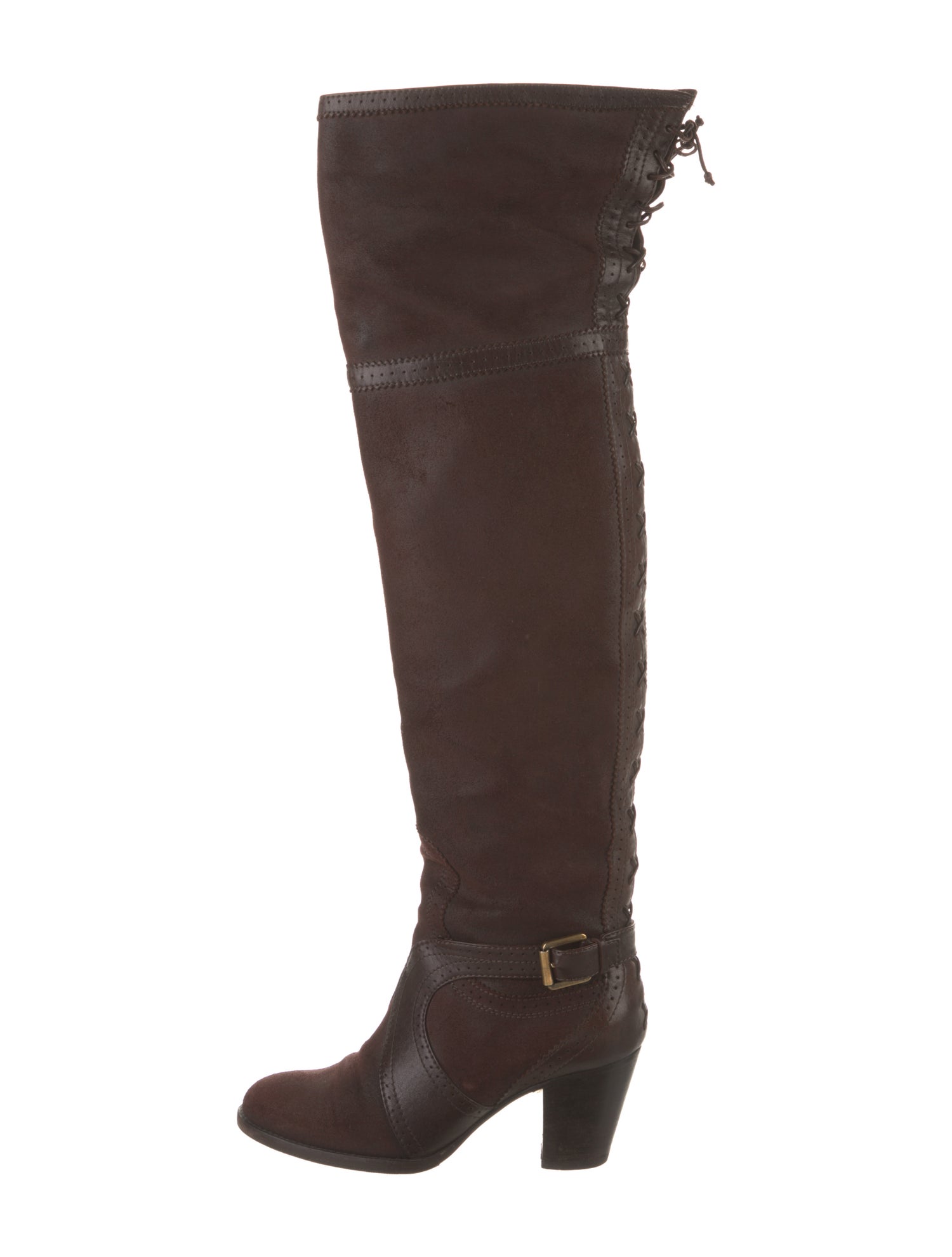 Christian Dior Suede Leather Trim Embellishment Boots