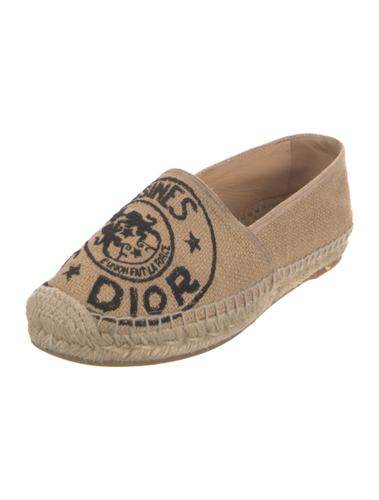 Christian Dior Raffia Printed Espadrilles