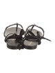 Christian Dior Leather Crystal Embellishments Sandals
