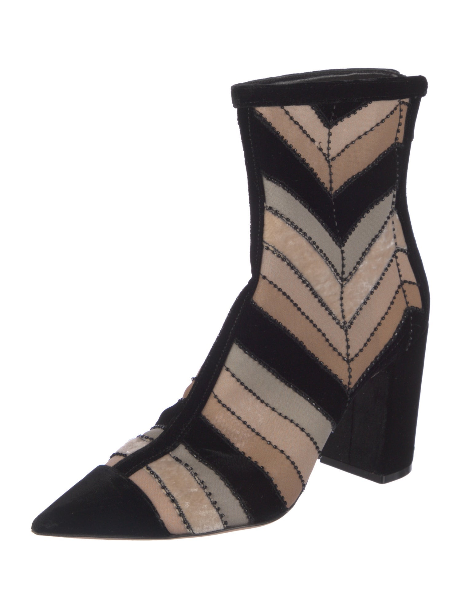 Christian Dior Velvet Striped Boots