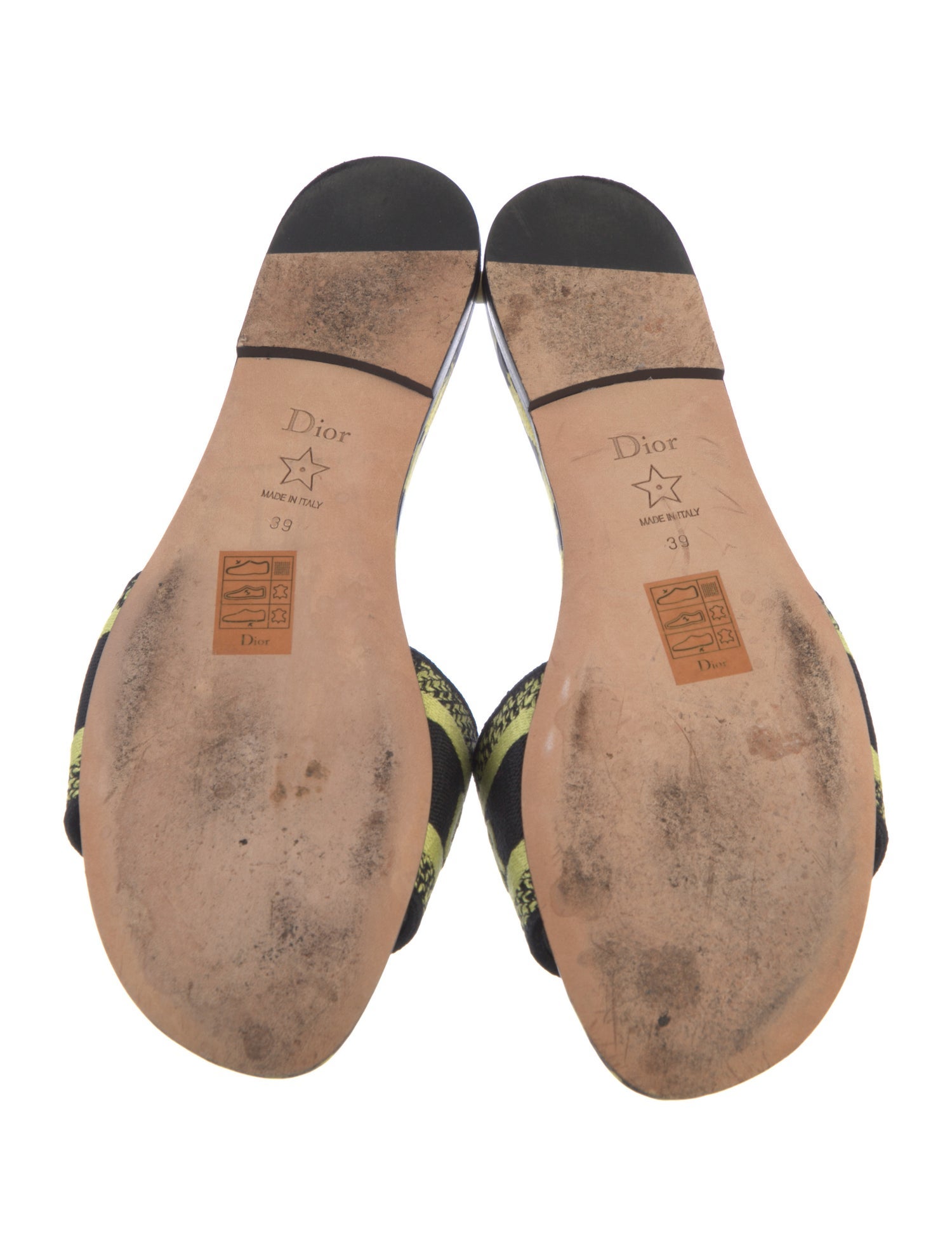 Christian Dior Canvas Animal Print Slides