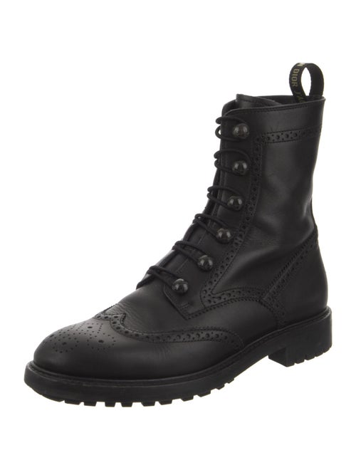 Christian Dior Leather Combat Boots