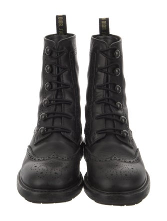 Christian Dior Leather Combat Boots