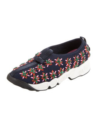 Christian Dior Mesh Crystal Embellishments Sneakers