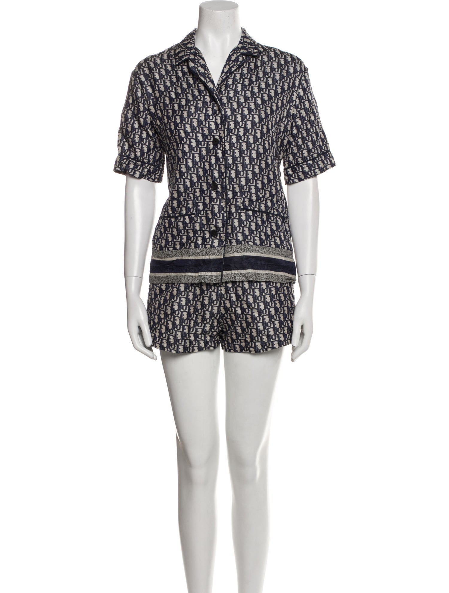 Christian Dior Silk Printed Short Set