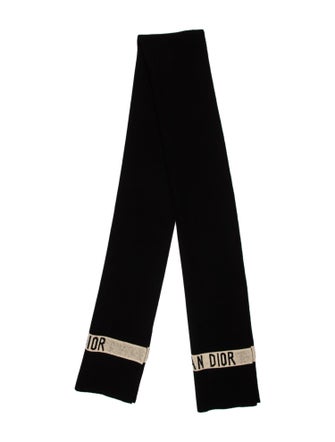 Christian Dior Cashmere Graphic Print Scarf