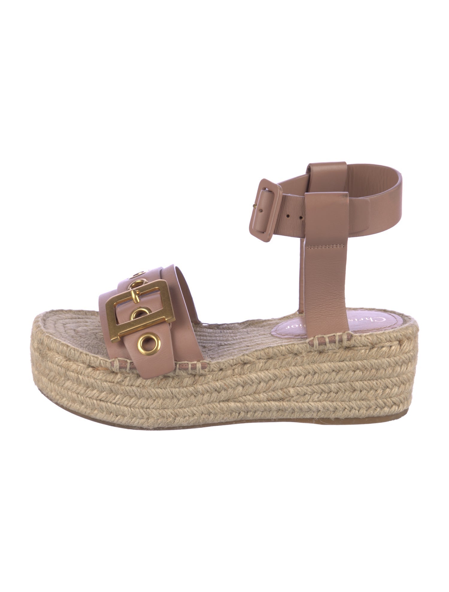 Christian Dior Leather Studded Accents Espadrilles