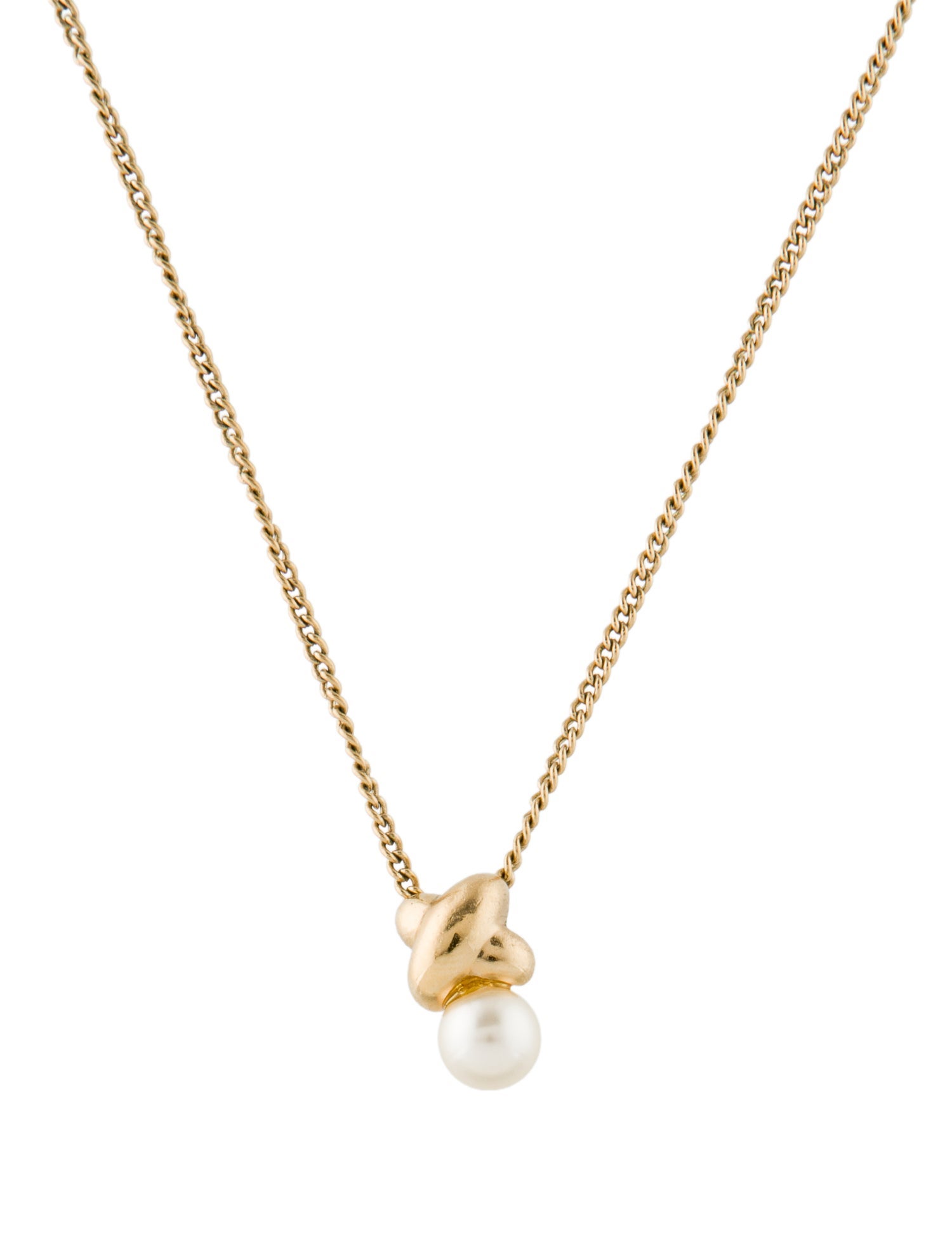 Christian Dior Vintage Faux Pearl Pendant Necklace