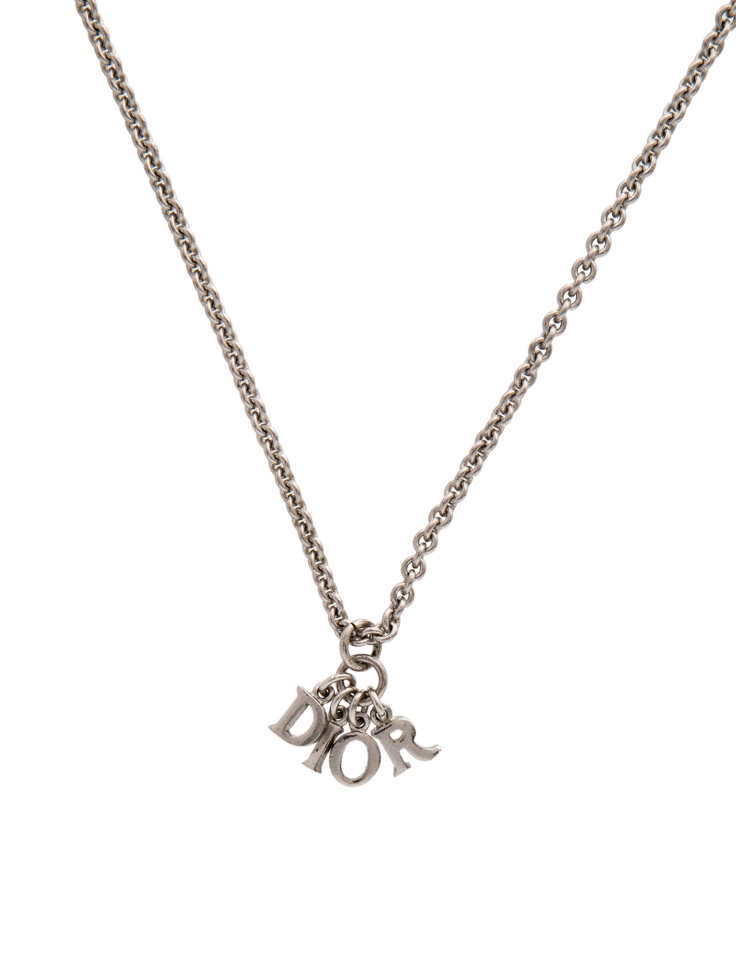 Christian Dior Letter Logo Charm Necklace
