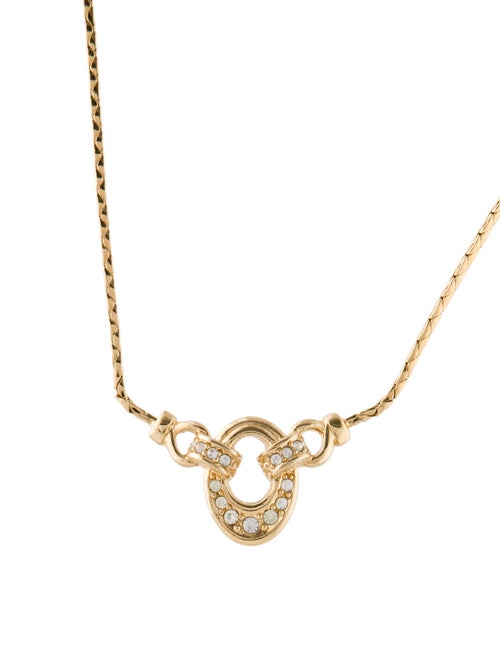Christian Dior Crystal Pendant Necklace