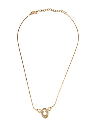 Christian Dior Crystal Pendant Necklace