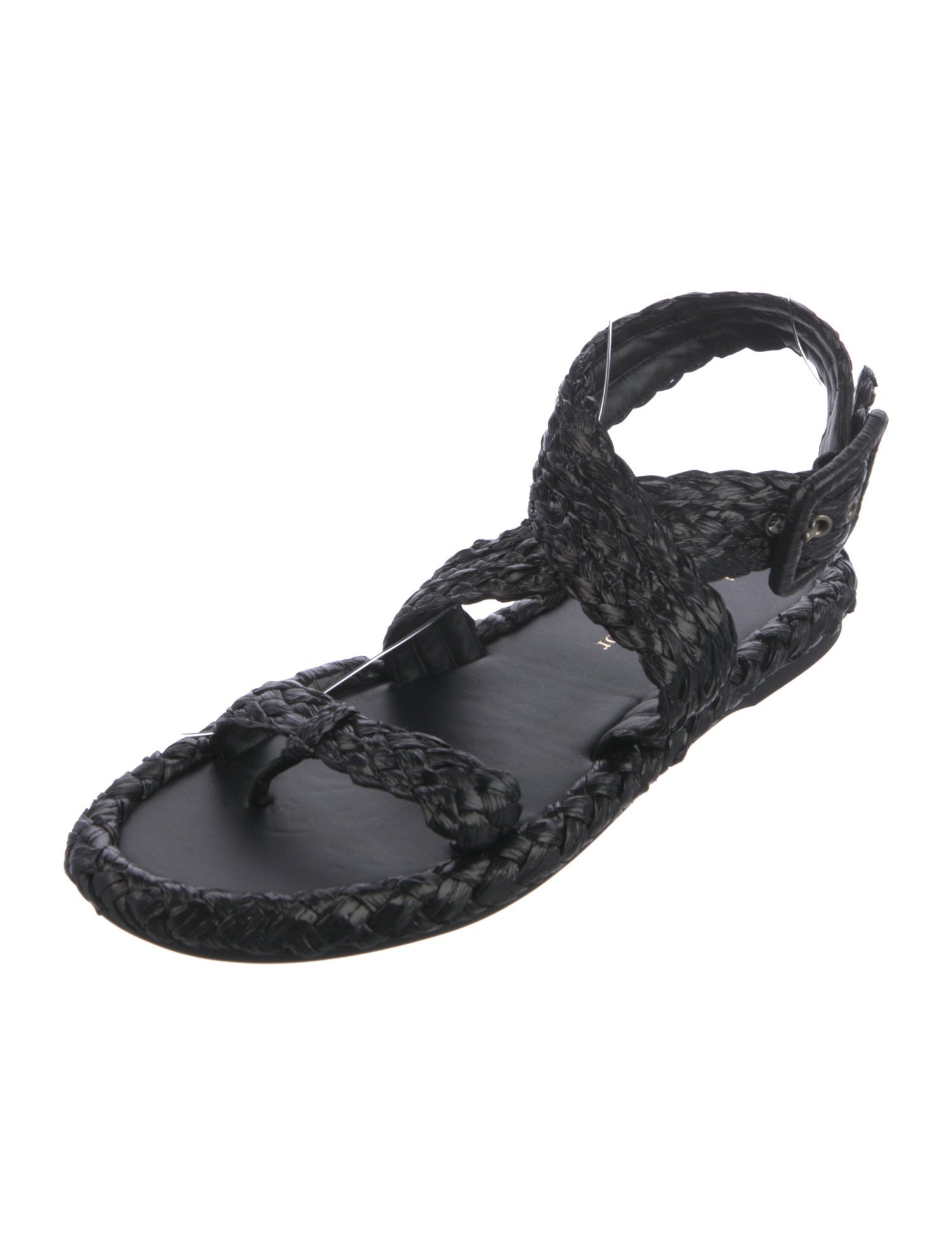 Christian Dior Raffia Printed Slingback Sandals