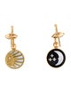 Christian Dior 18K Mother of Pearl, Diamond & Onyx Rose Céleste Drop Earrings