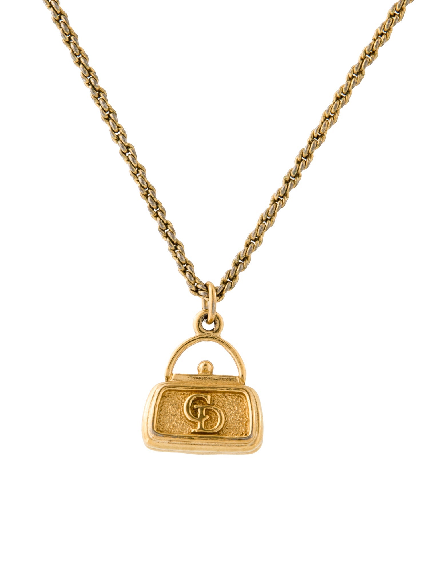 Christian Dior Vintage Purse Pendant Necklace