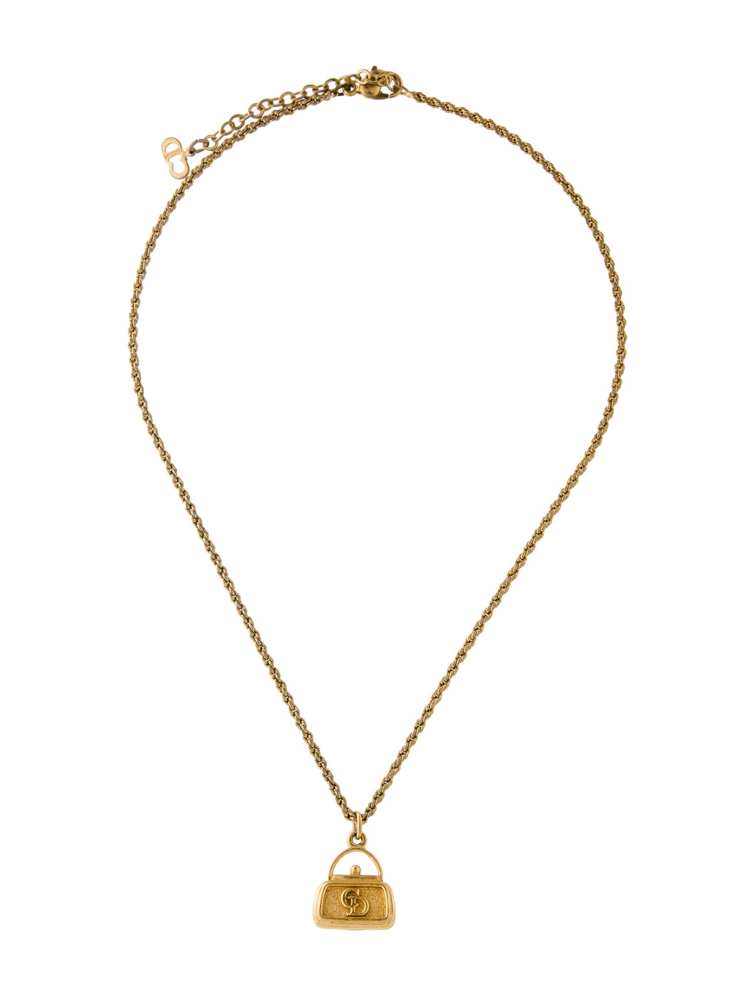 Christian Dior Vintage Purse Pendant Necklace