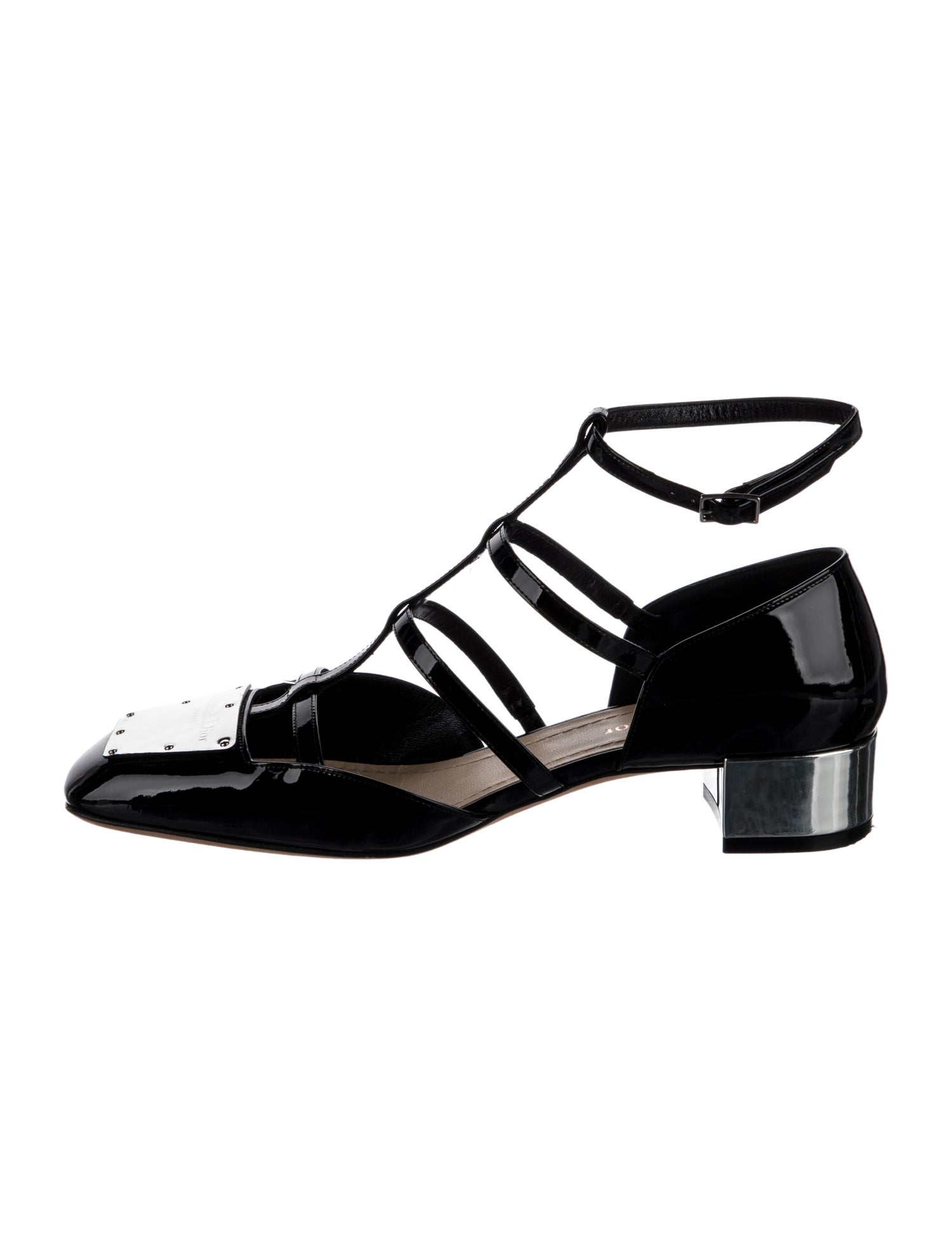Christian Dior Patent Leather T-Strap Pumps