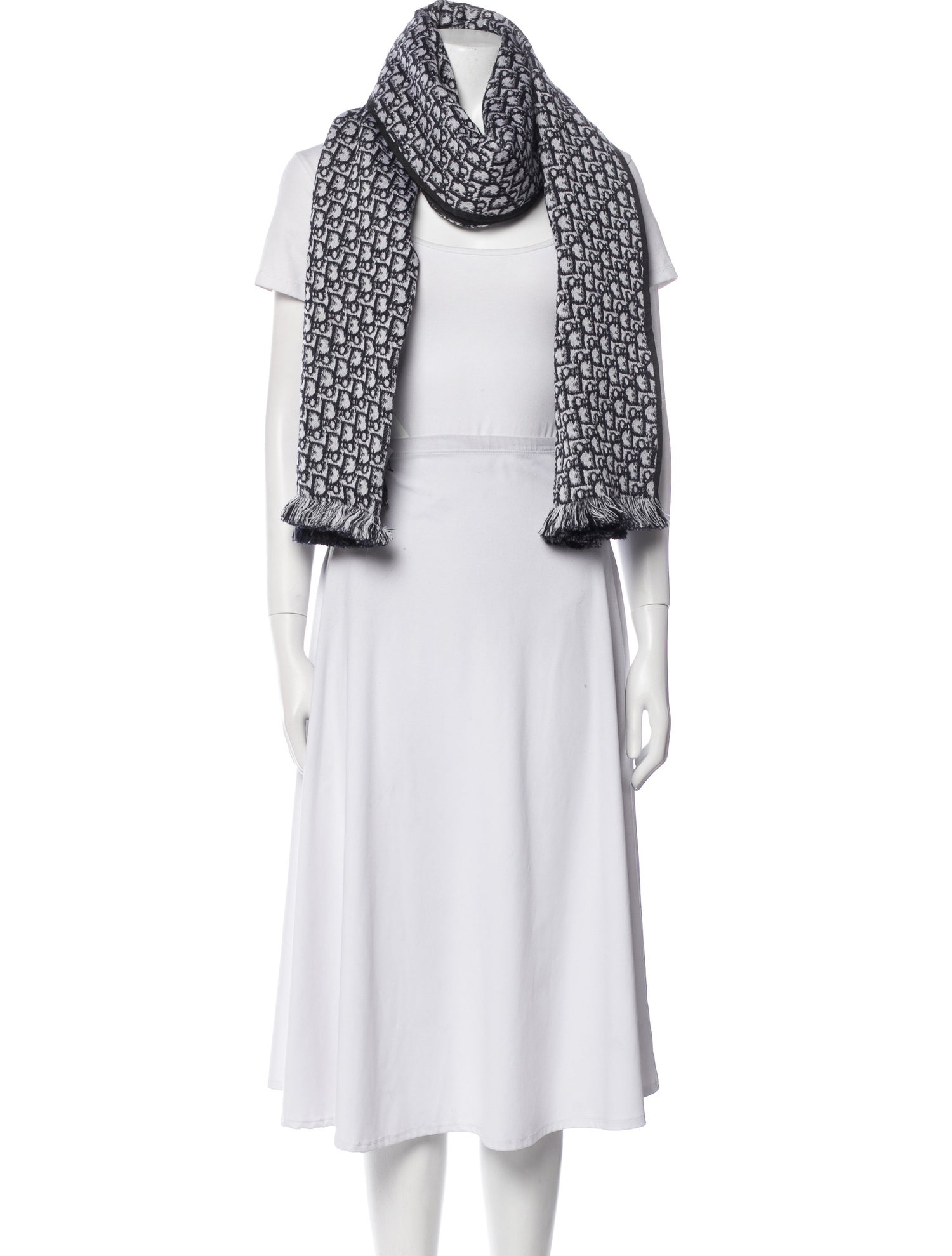 Christian Dior Wool Striped Shawl