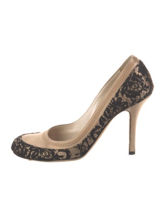 Christian Dior Satin Printed Pumps