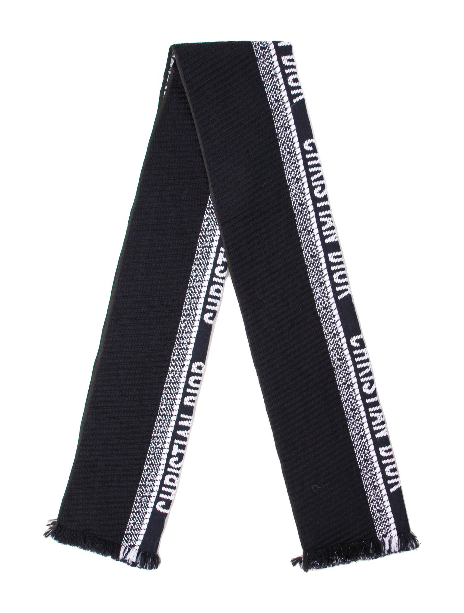 Christian Dior Wool Striped Scarf