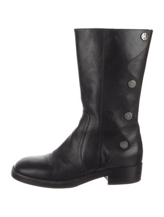 Christian Dior Leather Moto Boots