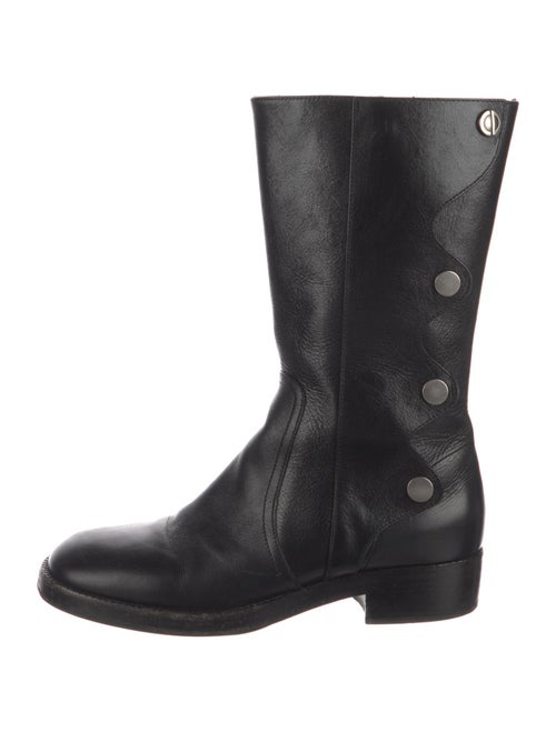Christian Dior Leather Moto Boots