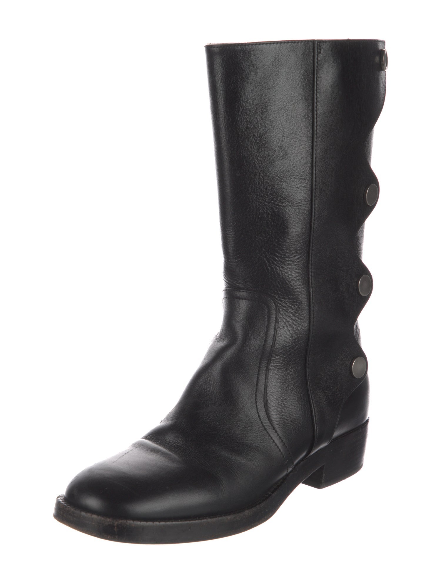 Christian Dior Leather Moto Boots