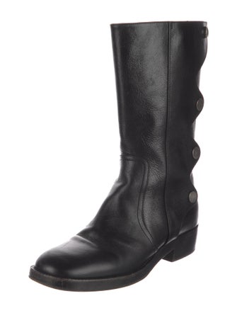 Christian Dior Leather Moto Boots