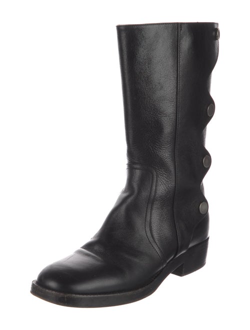 Christian Dior Leather Moto Boots
