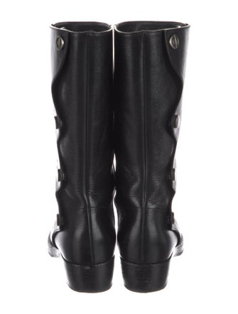 Christian Dior Leather Moto Boots