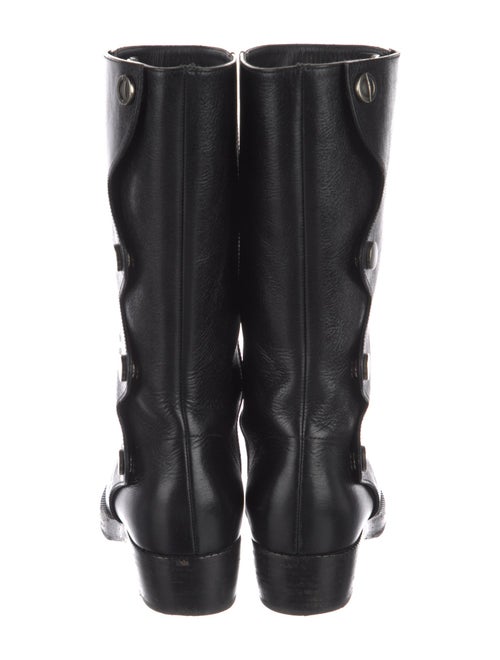 Christian Dior Leather Moto Boots