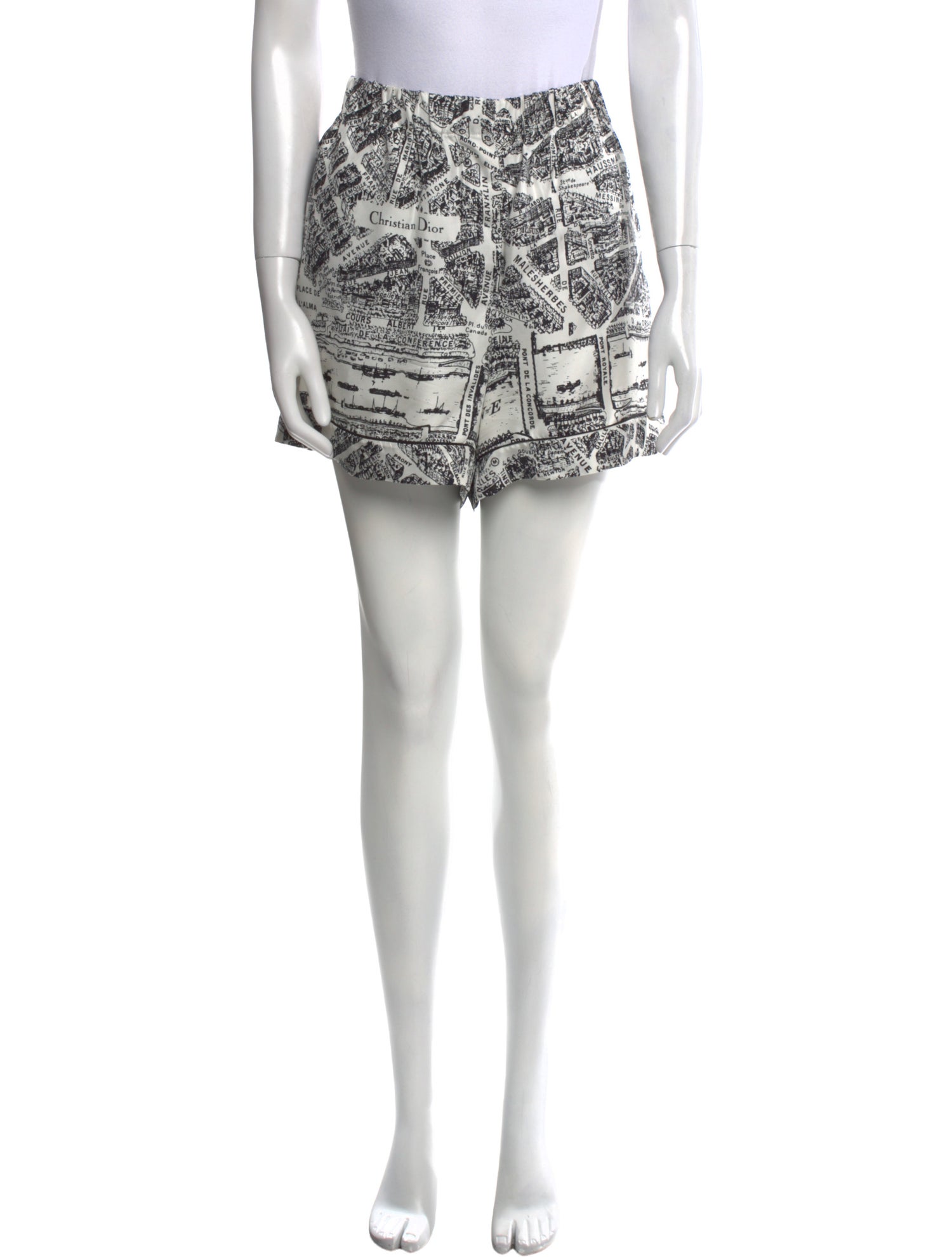 Christian Dior Plan de Motif Mini Shorts