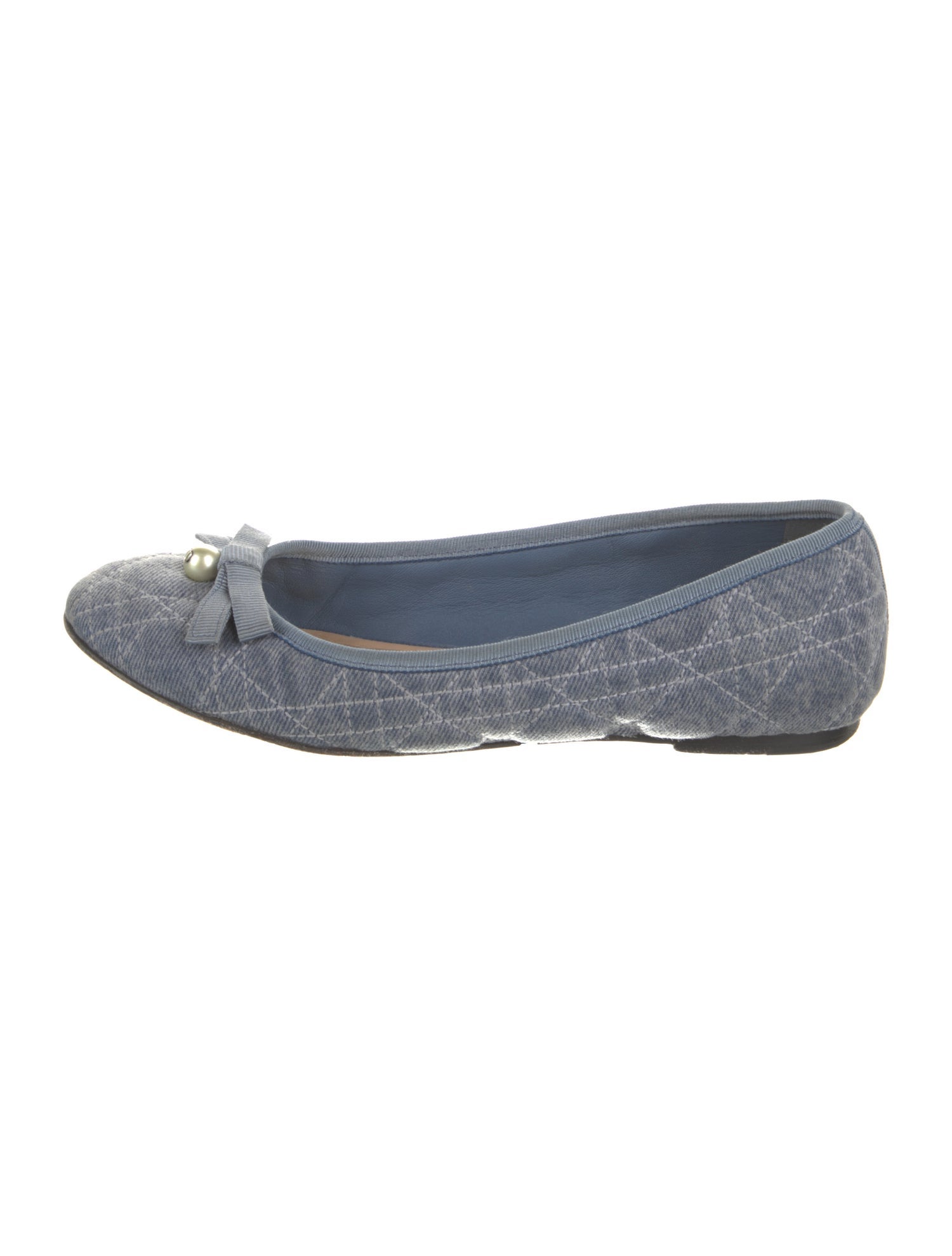Christian Dior Denim Ballet Flats