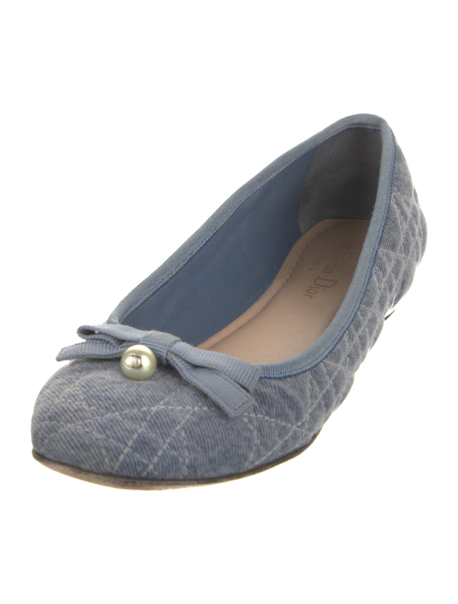 Christian Dior Denim Ballet Flats
