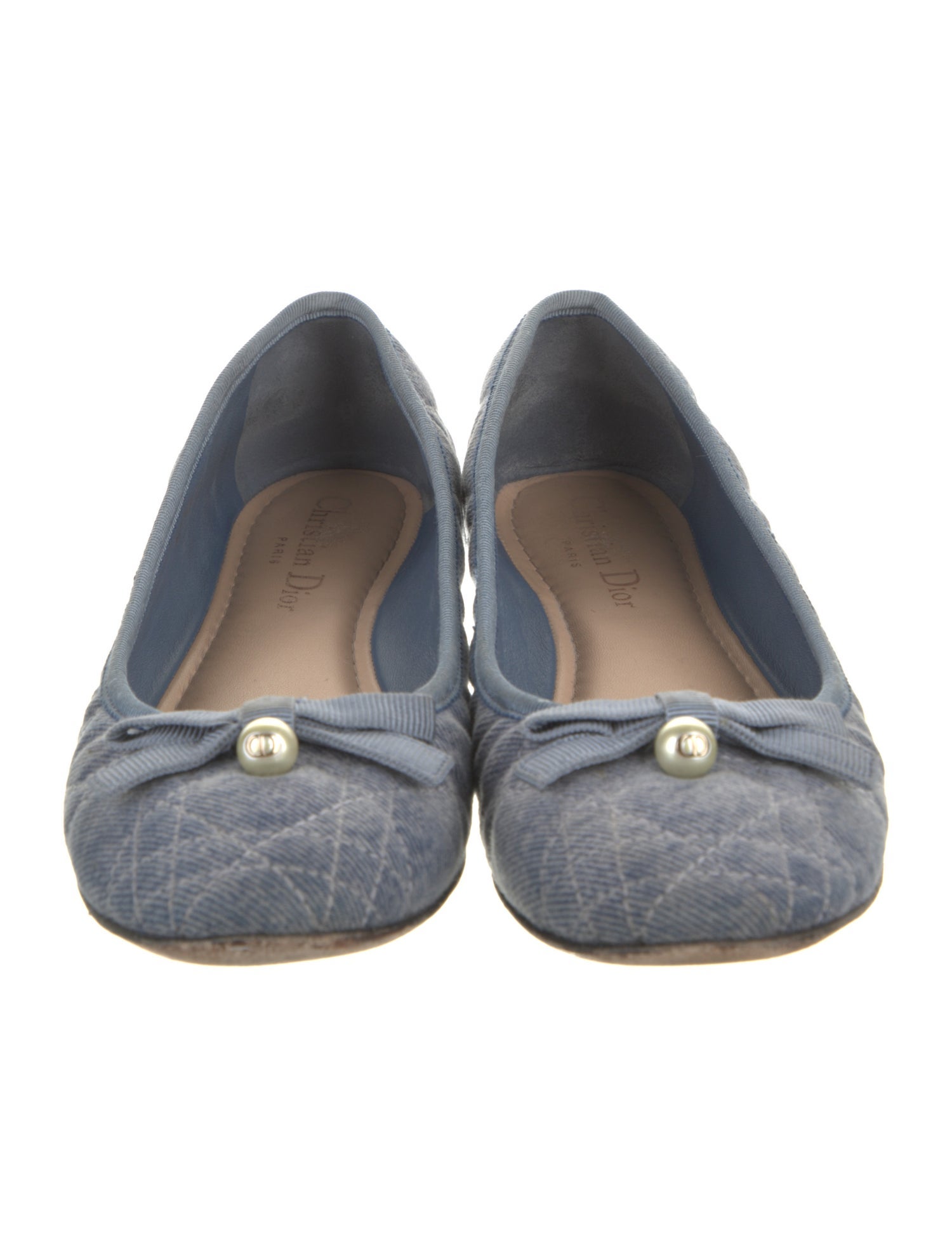 Christian Dior Denim Ballet Flats