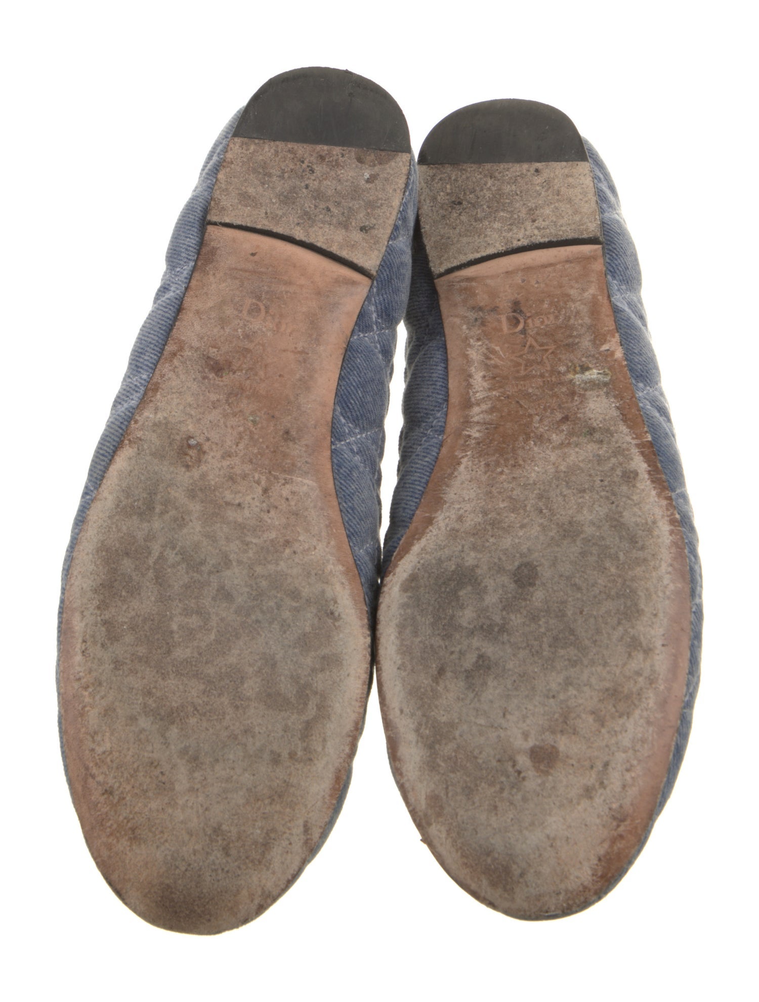 Christian Dior Denim Ballet Flats