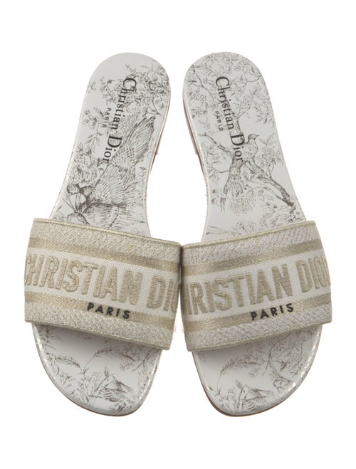 Christian Dior Leather Printed Slides