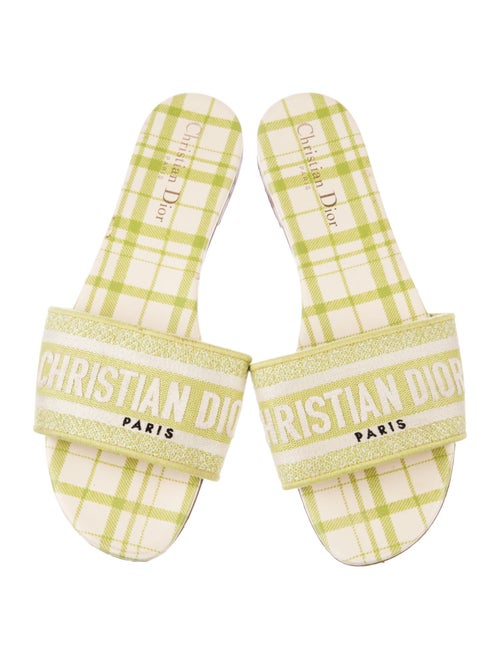 Christian Dior Canvas Printed Slides