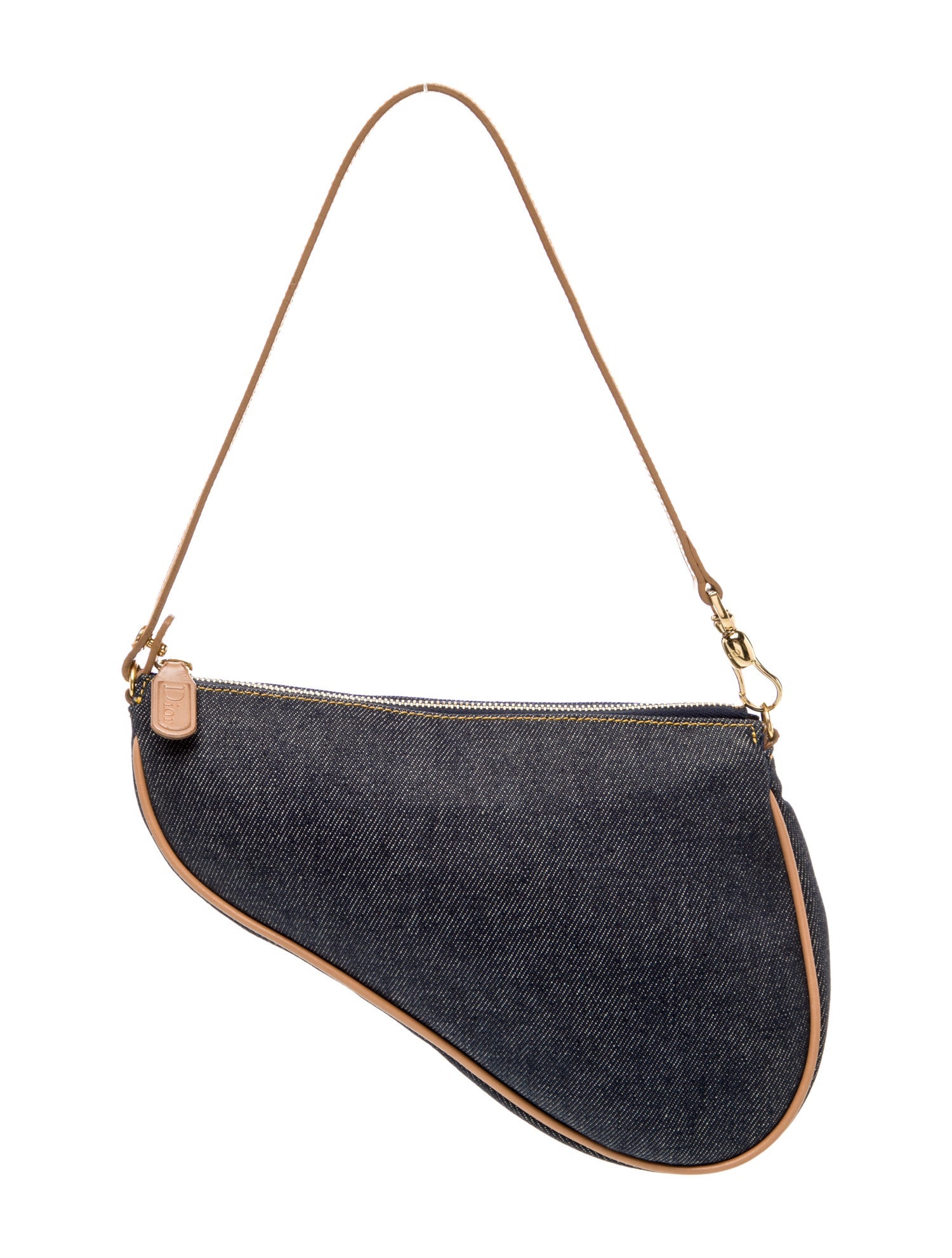 Christian Dior Denim Saddle Pochette Vintage